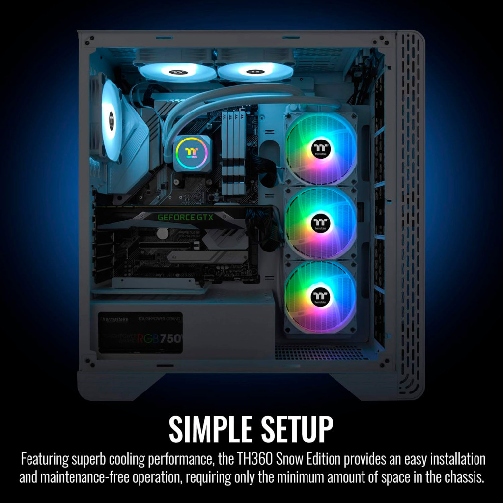 Система рідинного охолодження ThermalTake TH360 ARGB Sync Snow Edition (CL-W302-PL12SW-A) - зображення 11