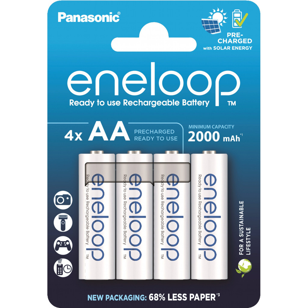 Акумулятор Panasonic AA Eneloop 2000mAh NI-MH * 4 (BK-3MCDE/4CP) - зображення 1