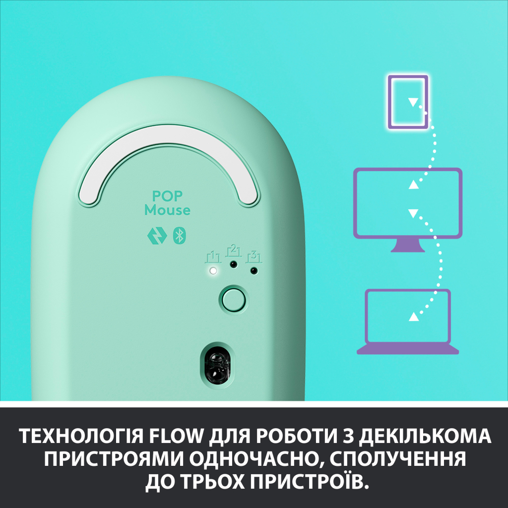 Мишка Logitech POP Mouse Bluetooth Daydream Mint (910-006547) - зображення 7