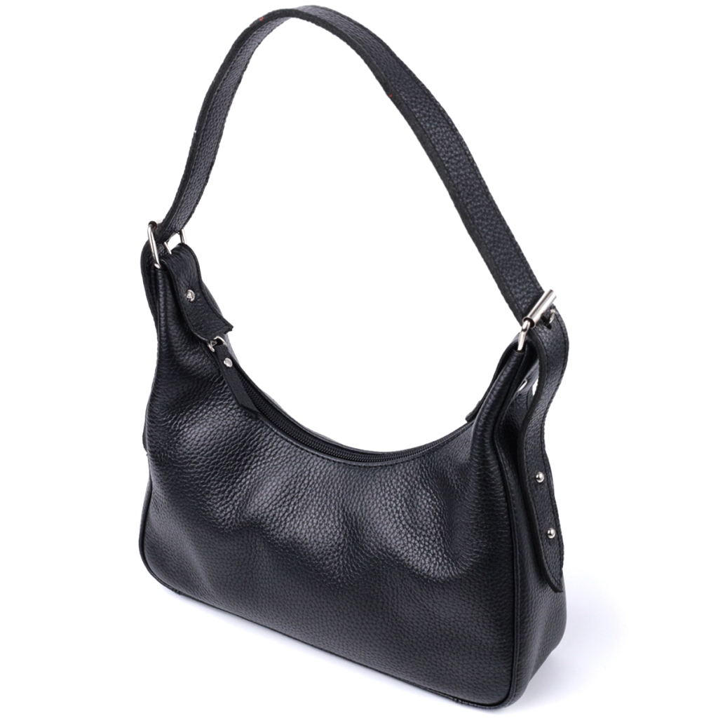 Сумка Shvigel З зернистої натуральної шкіри Чорна (22833) - зображення 2