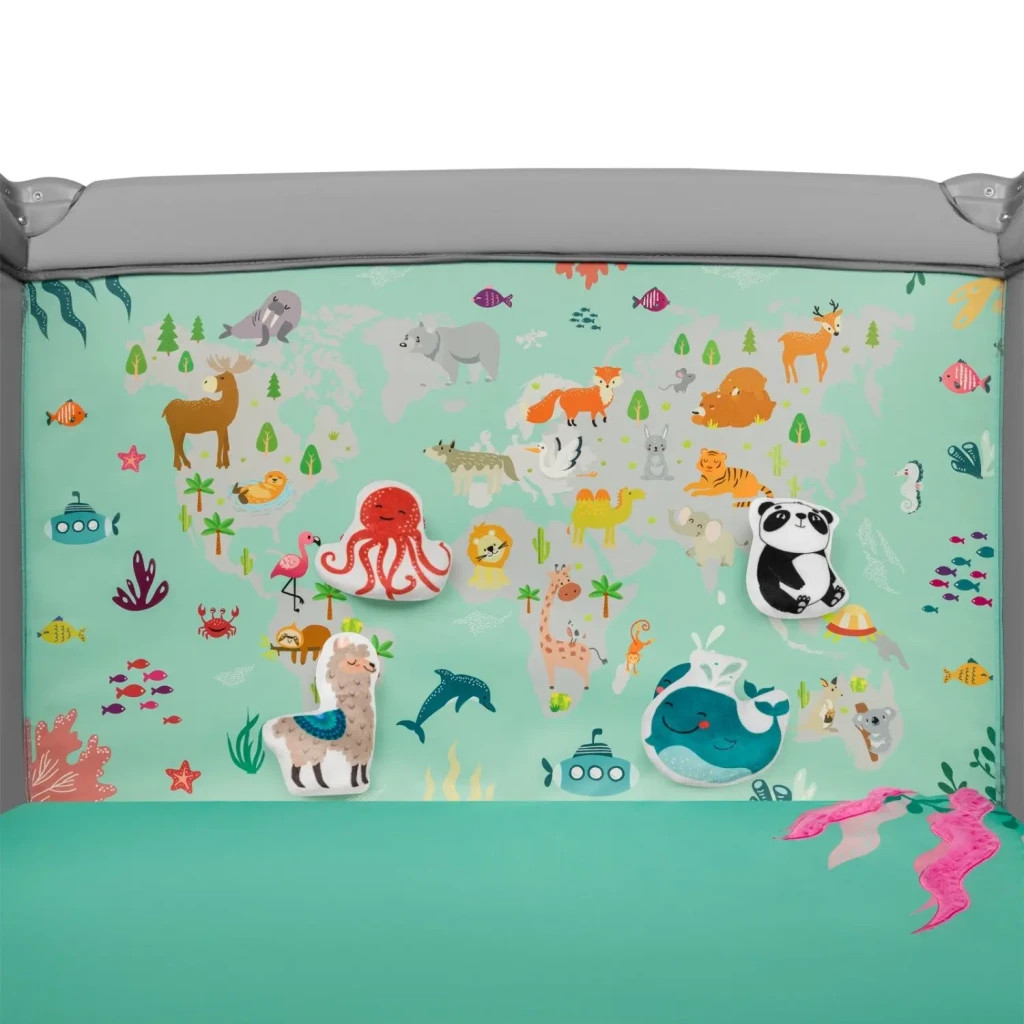 Дитячий манеж Lionelo Mille Grey Green (LO-MILLE GREY GREEN) - зображення 5