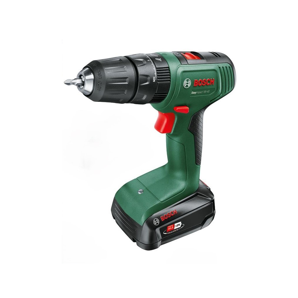 Шуруповерт Bosch EasyImpact 18V-40 18В 2х2Агод 2038Нм 0-4300-1630обхв кейс ЗП набір з (0.603.9D8.109) - зображення 1