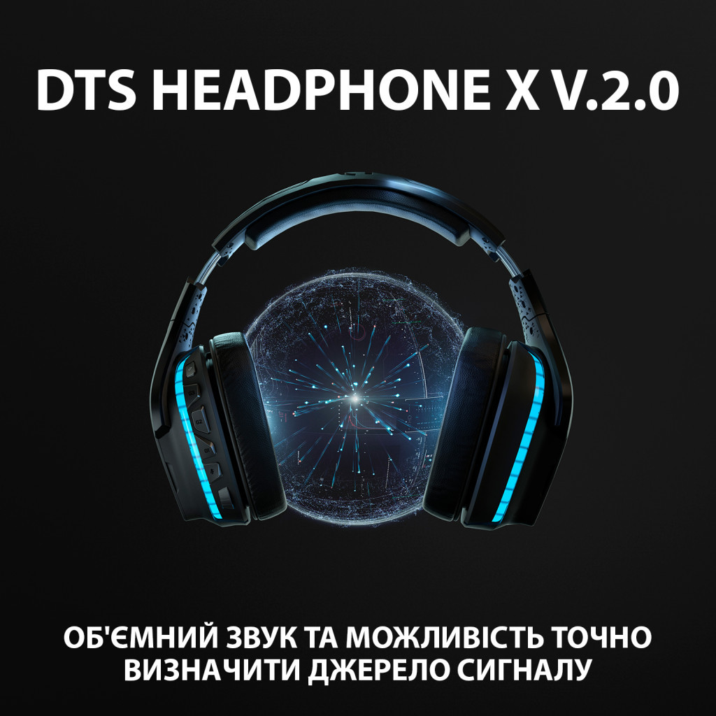 Навушники Logitech G935 Wireless 7.1 Surround Sound LIGHTSYNC Gaming Headset (981-000744) - зображення 5