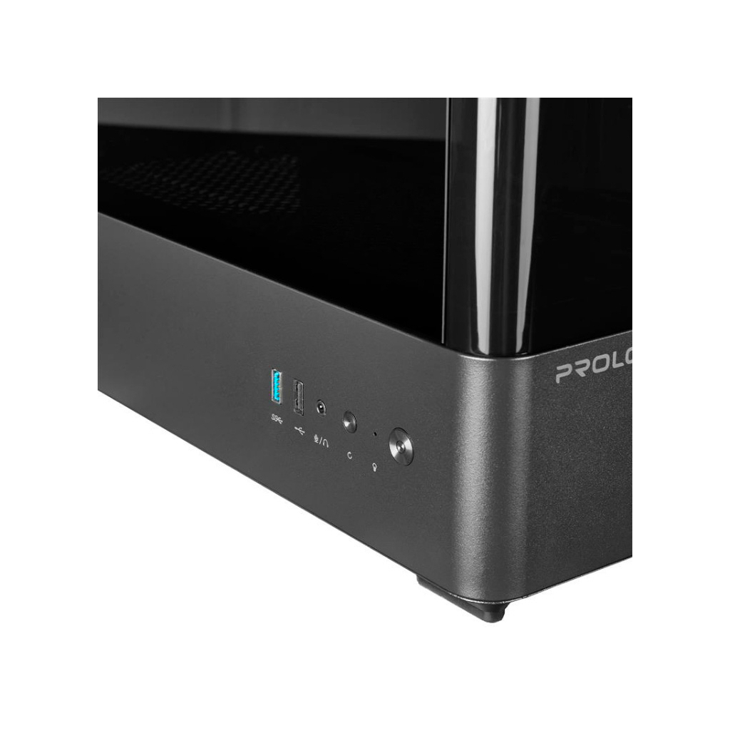 Корпус Prologix Lumi GM-01AB Glass Black - зображення 11