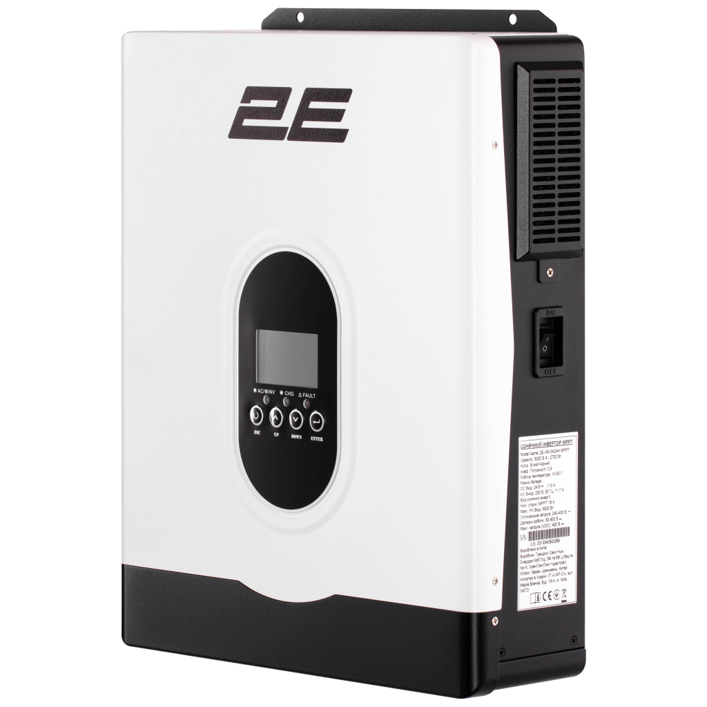 Сонячний інвертор 2E VM-3K24H 3000VA/2700W, 24V (2E-VM-3K24H) - изображение 2