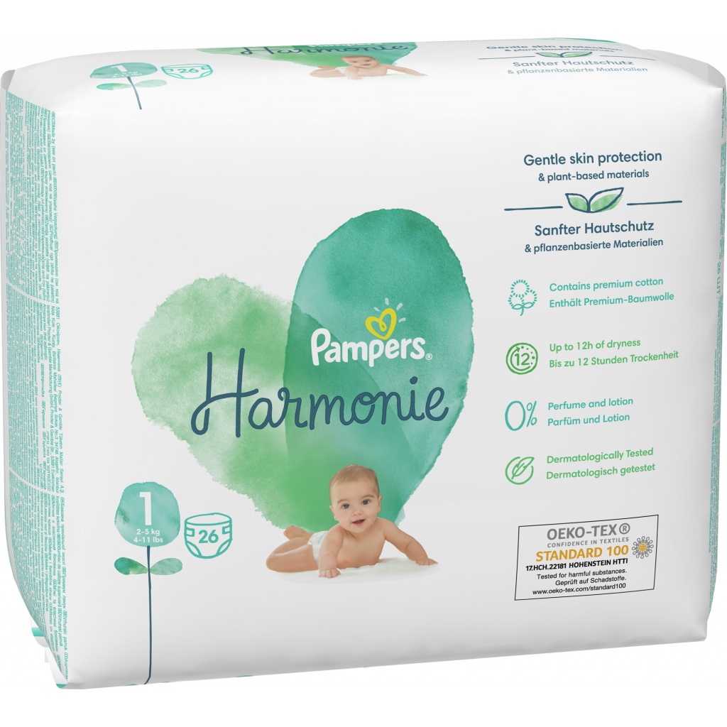 Підгузки Pampers Harmonie Newborn Розмір 1 (2-5 кг) 26 шт (8006540156155) - зображення 3