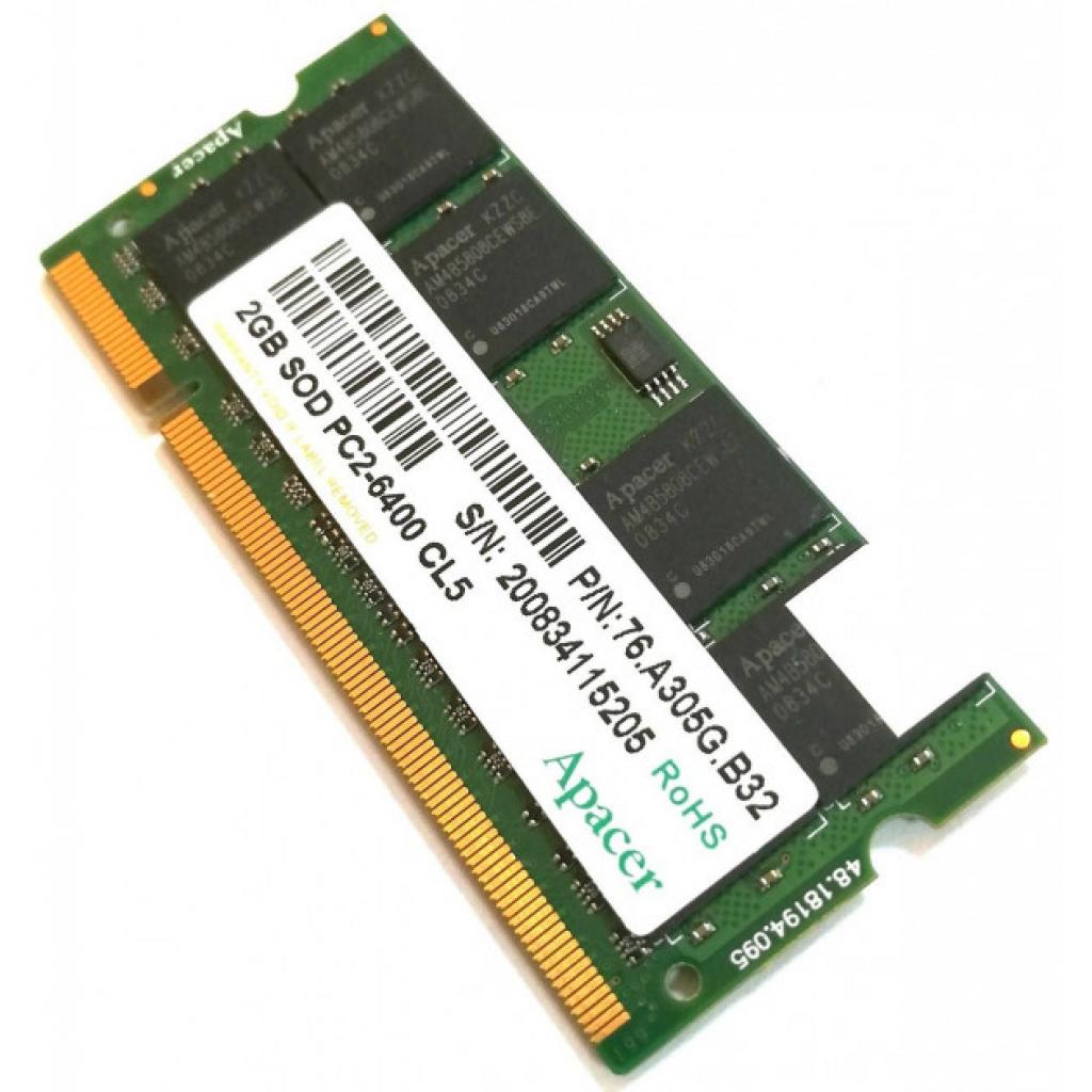 Модуль пам'яті для ноутбука SoDIMM DDR2 2GB 800 MHz Apacer (76.A305G.B32) - зображення 3