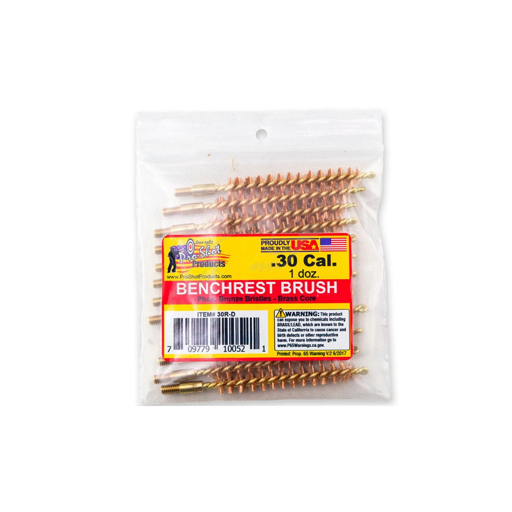 Набір йоржів для чистки зброї Pro-Shot 30 бронза 8/32 M 12 шт/уп (30R-CS) - зображення 1