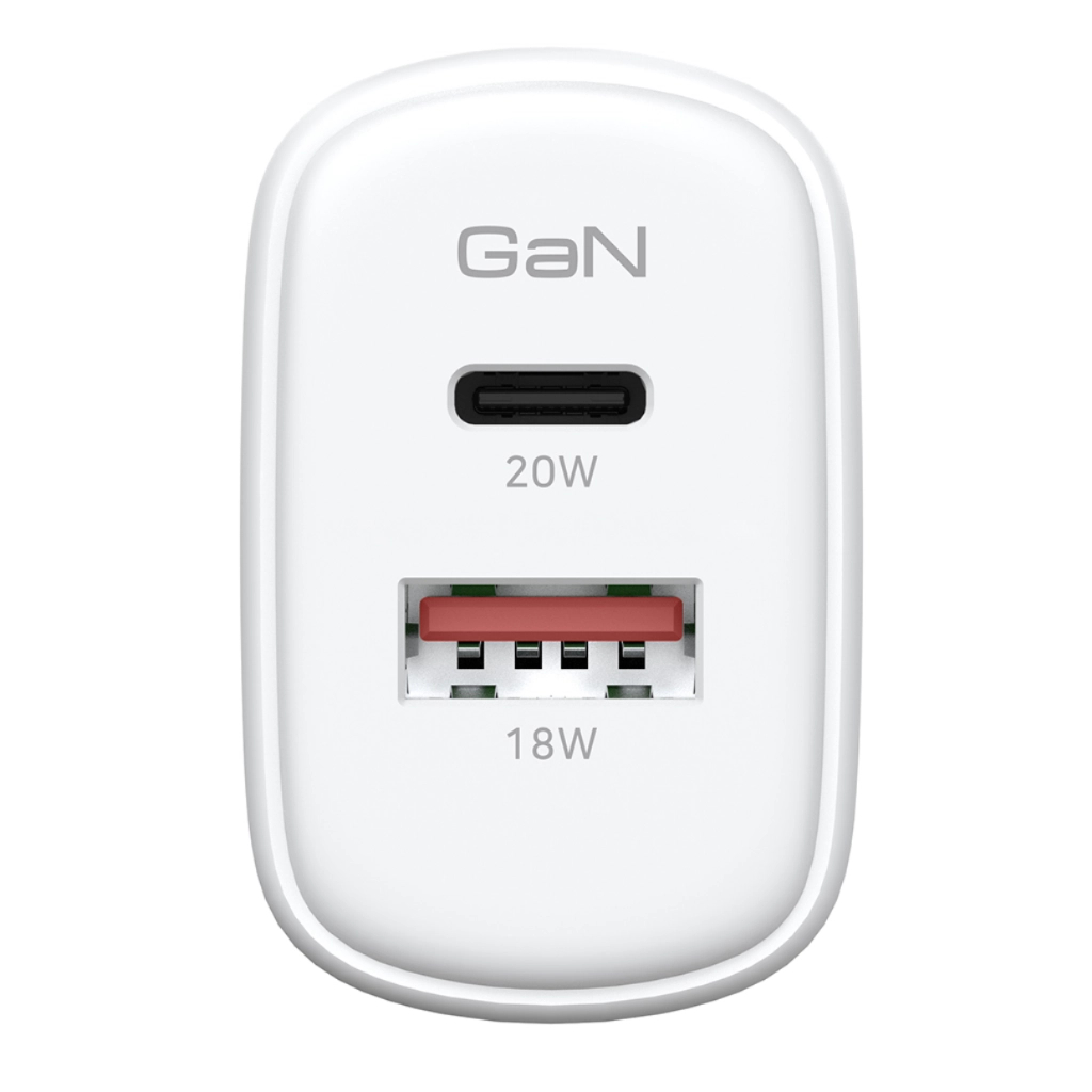 Зарядний пристрій Armorstandart 1xUSB-C PD25W + 1xUSB QC3.0 GaN white (ARM87066) - зображення 3