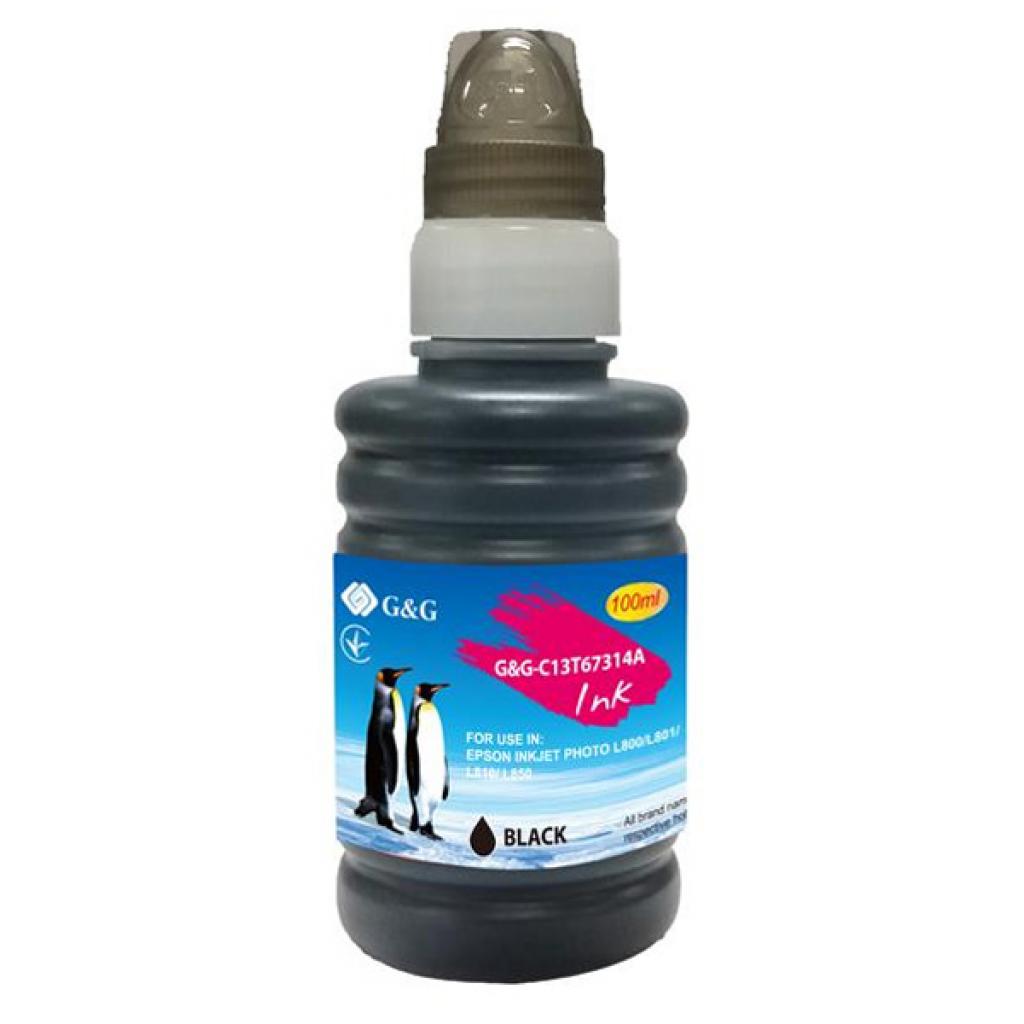 Чорнило G&G Epson L800 black, контейнер 100мл (G&G-C13T67314A) - изображение 1