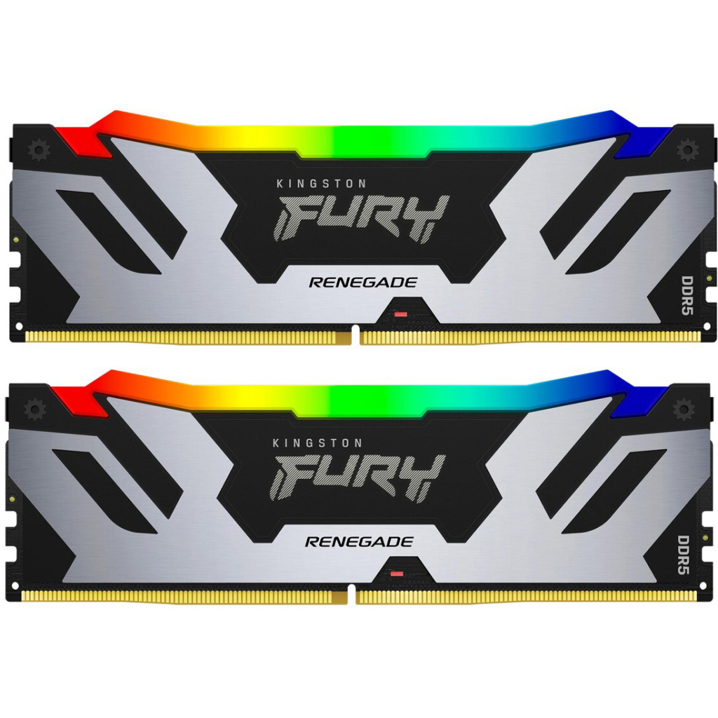 Модуль пам'яті для комп'ютера DDR5 96GB (2x48GB) 6400 MHz Renegade RGB XMP Kingston Fury (ex.HyperX) (KF564C32RSAK2-96) - изображение 1