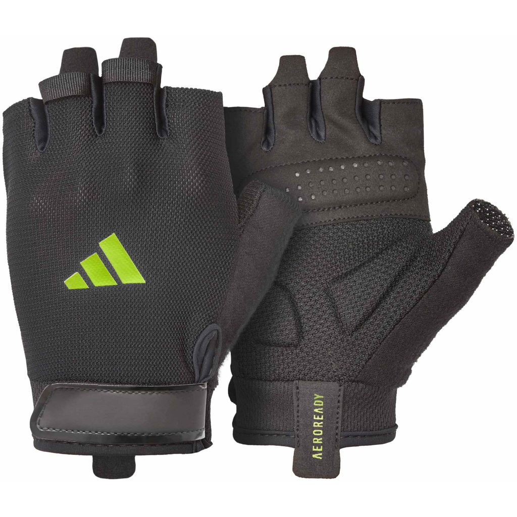 Рукавички для фітнесу Adidas Essential Training Gloves ADGB-15002GN чорний, зелений M (885652025966) - зображення 1