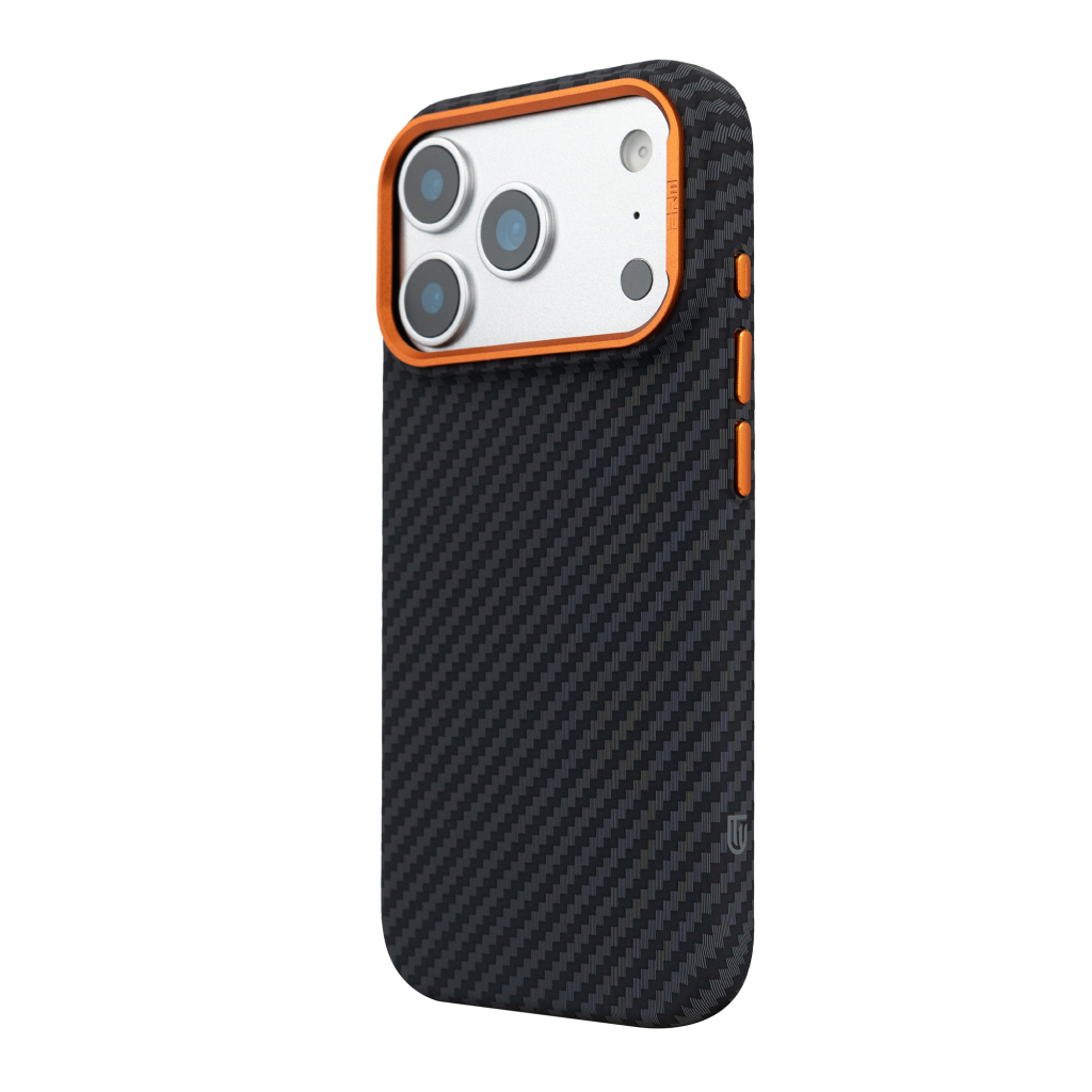 Чохол до мобільного телефона Armorstandart LikeCarbon2 SE MagCase Apple iPhone 17 Pro Max Black Orange (ARM89162) - зображення 5