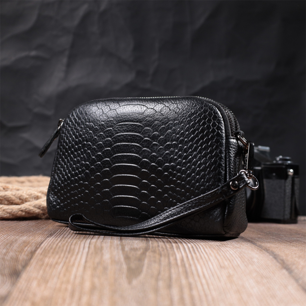 Сумка Vintage З натуральної шкіри Чорна (22799) - зображення 11