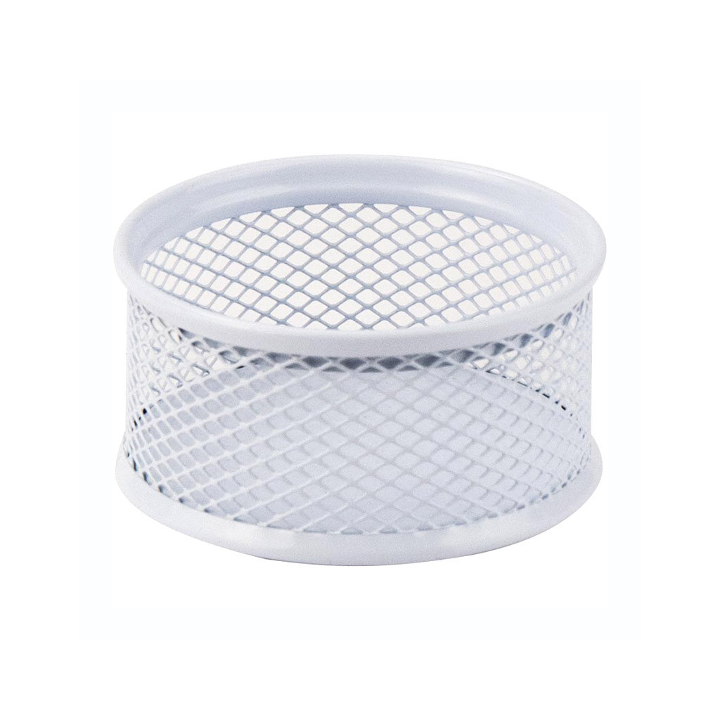 Підставка для скріпок Axent 80x80x40 мм металева, біла (2113-21-A) - зображення 1