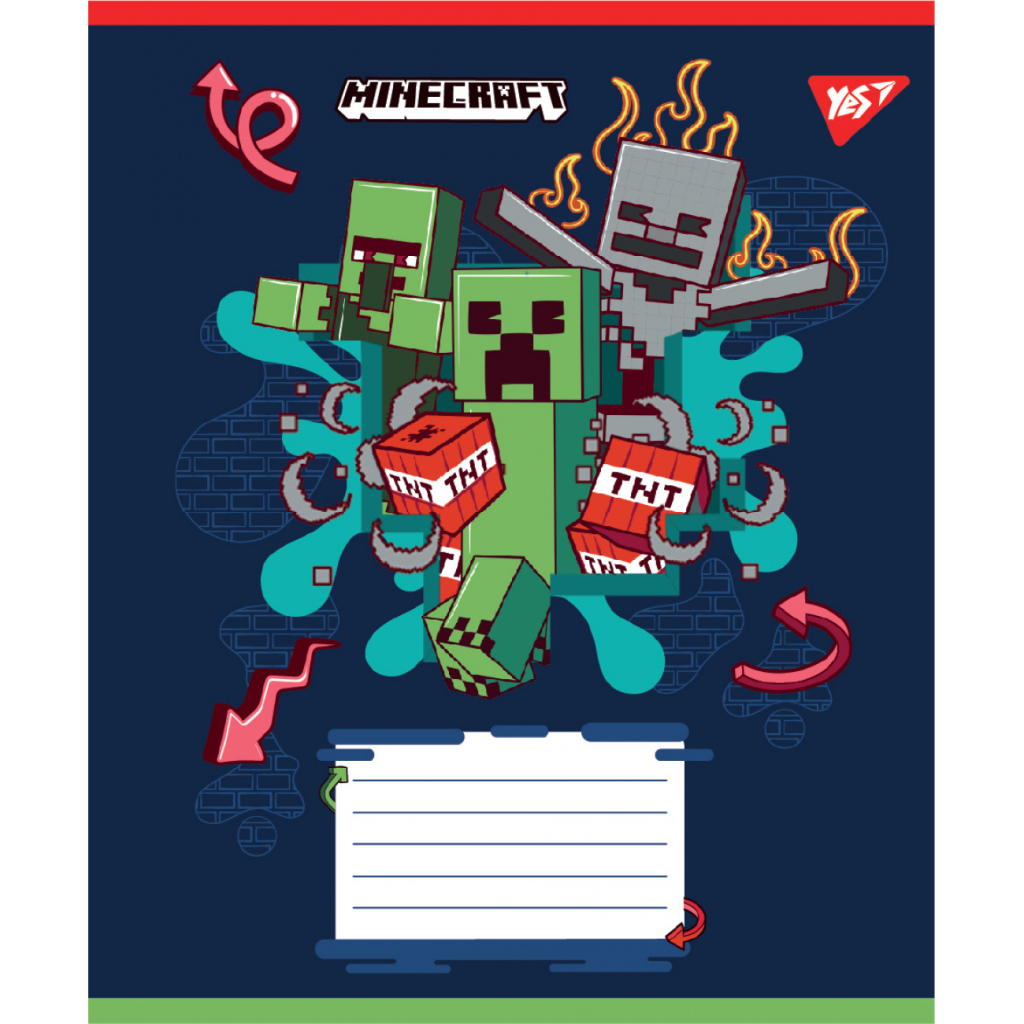Зошит Yes Minecraft Heroes А5 24 аркушів клітинка (767581) - зображення 2