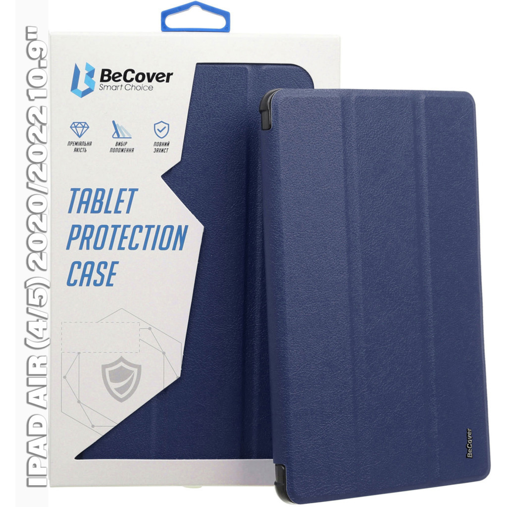 Чохол до планшета BeCover Tri Fold Hard Apple iPad Air (4/5) 2020/2022 10.9" Deep Blue (711128) - зображення 1