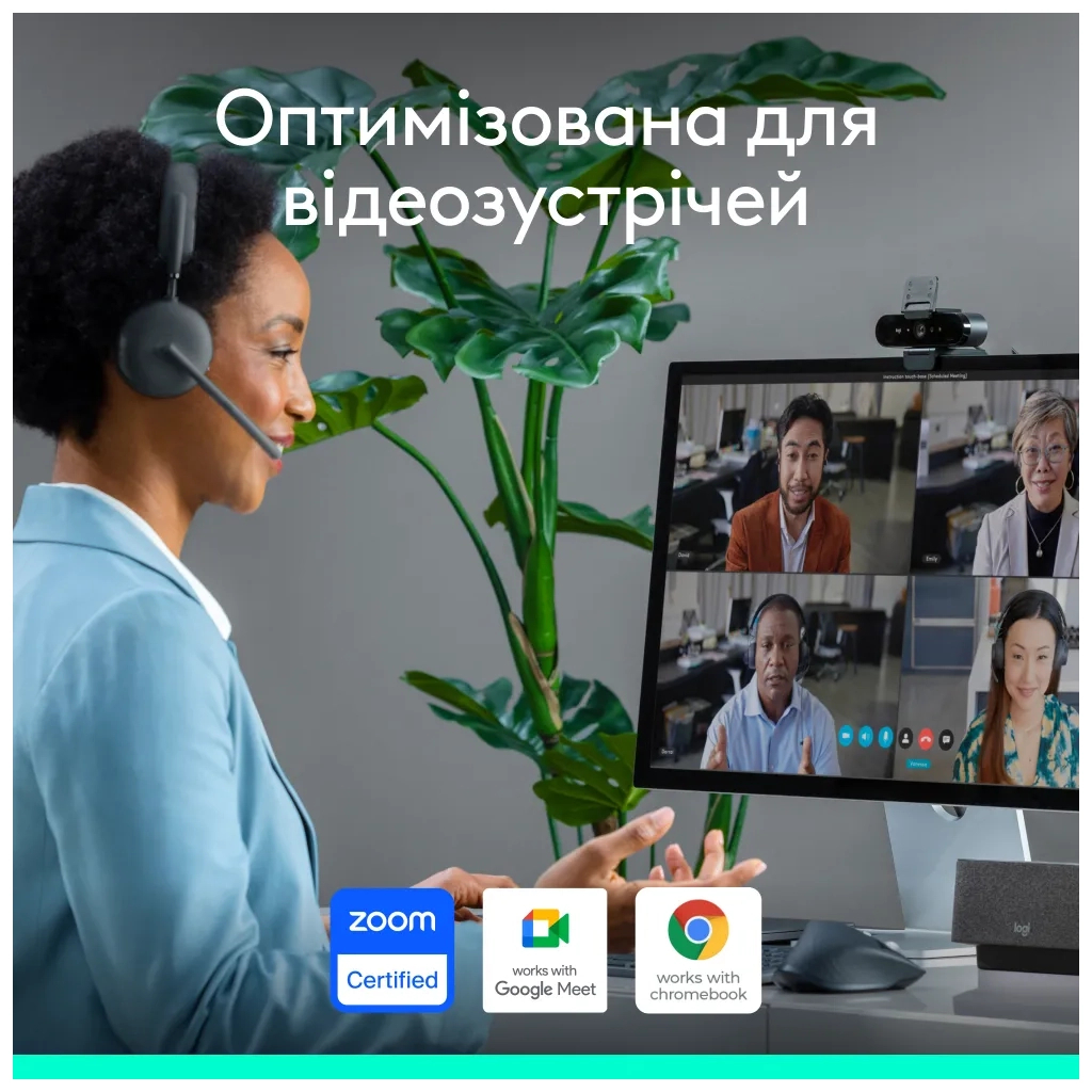 Веб-камера Logitech Brio 4K Ultra HD for Business Graphite (960-001746) - изображение 11