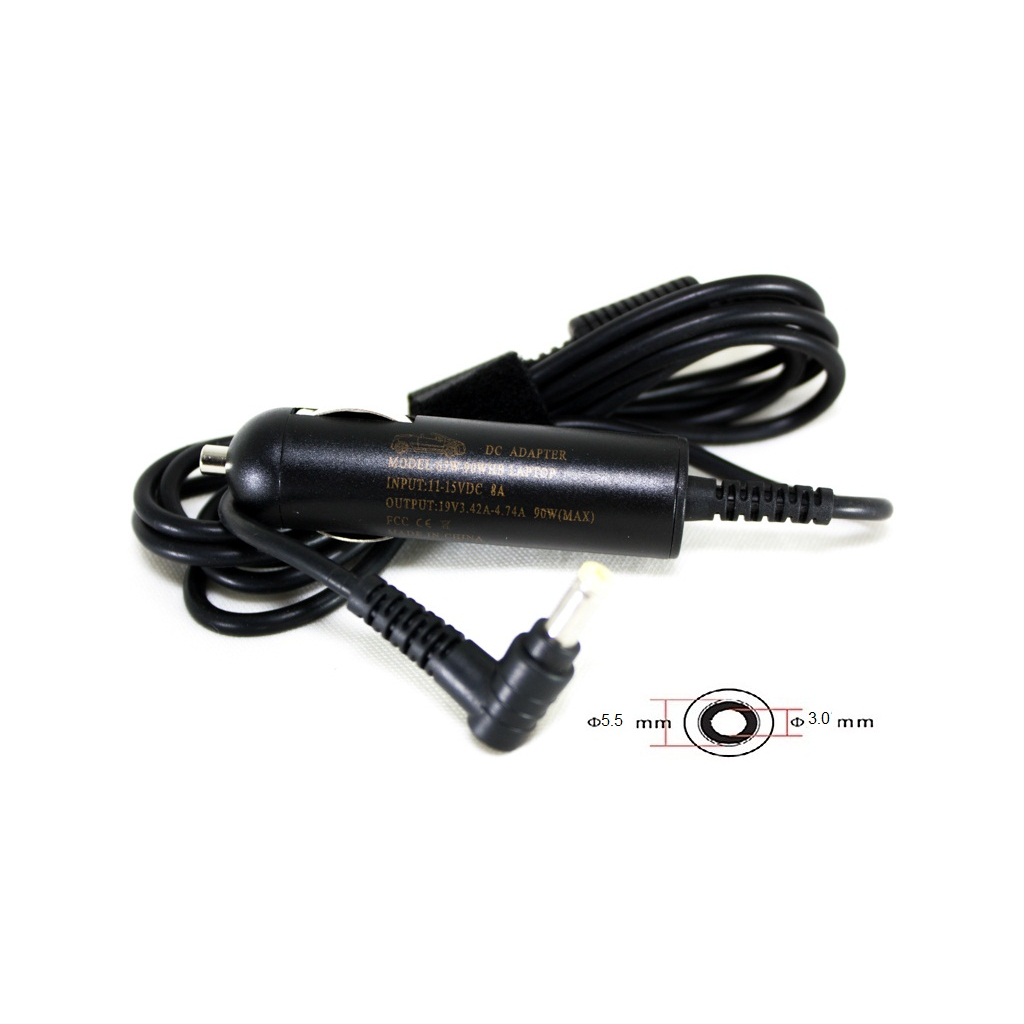 Блок живлення до ноутбуку PowerPlant SAMSUNG 12V, 90W, 19V 4.74A (5.5*3.0) автомобильный (SAA90F5530) - зображення 1