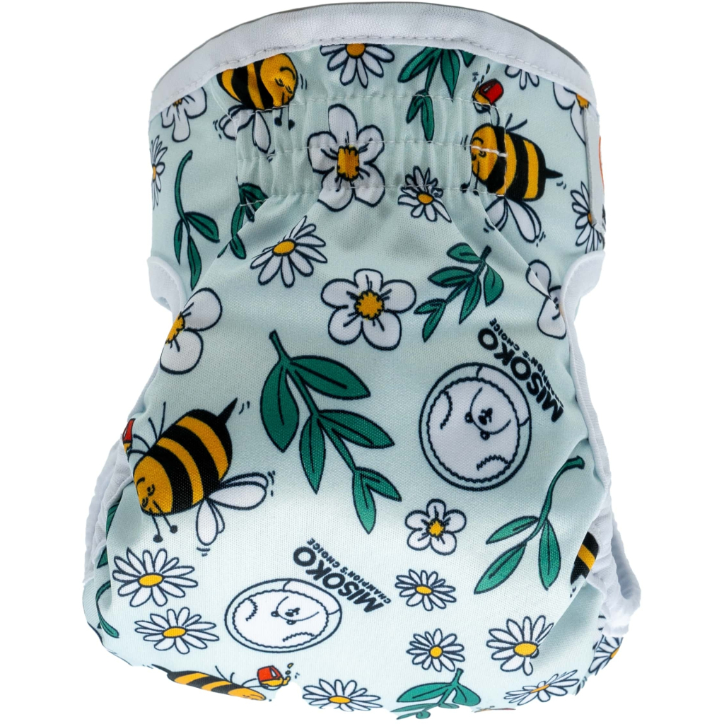 Підгузки для тварин MISOKO&CO багаторазові для собак-сук, з бджолами, S 1 шт. світло-блакитні (HAINMSK63942) - изображение 4