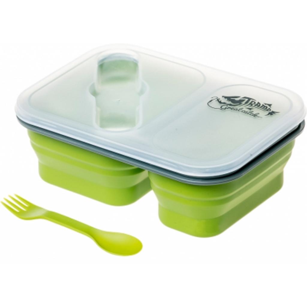 Набір туристичного посуду Tramp 2 відсіки силіконовий 900ml olive (UTRC-090-olive) - зображення 2