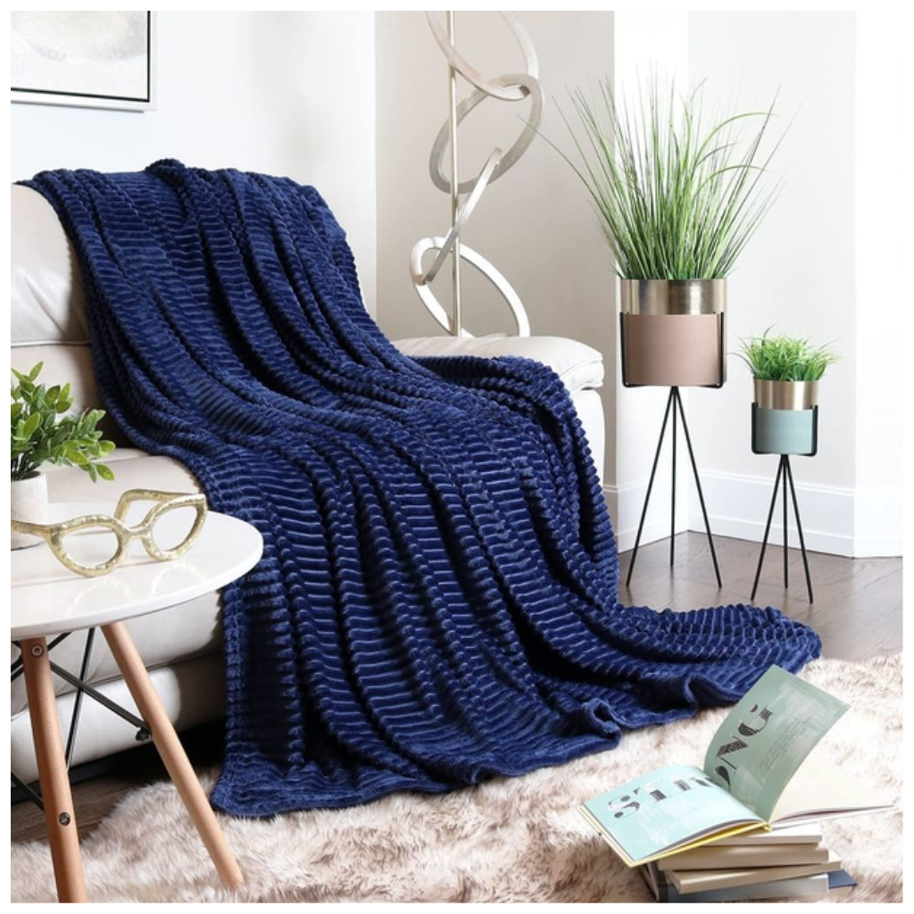 Плед Bergamo Line темно-синій 130 х 180 см (70030305-44) - изображение 4