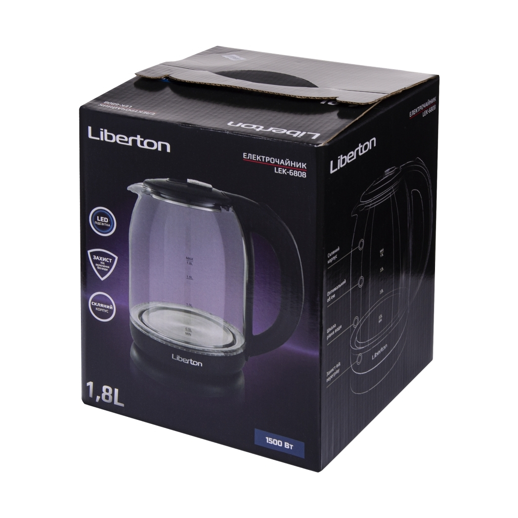 Електрочайник Liberton LEK-6808 - зображення 8