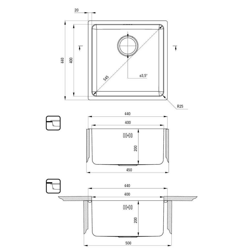 Мийка кухонна Deante Egeria (ZPE 010B) - зображення 3