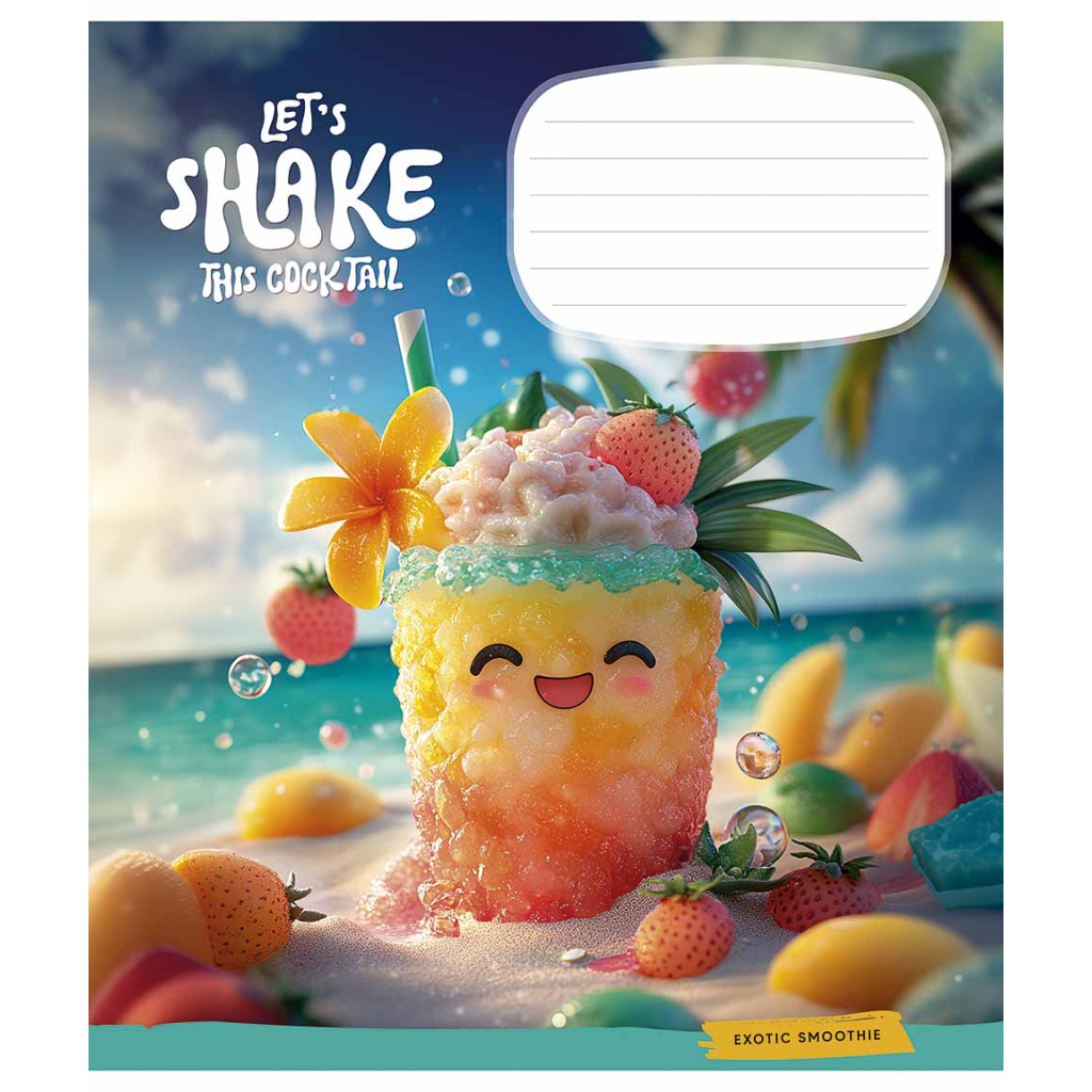 Зошит Школярик Exotic drinks 12 аркушів коса лінія (012-3541C) - зображення 2