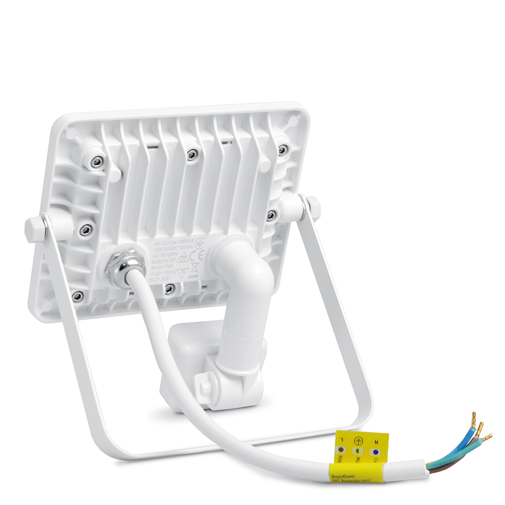 Прожектор Videx LED 10W 5000K з датчиком руху (VL-F2e105W-S) - зображення 2