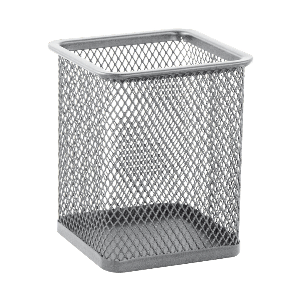 Підставка для ручок Buromax квадратна, металева, срібляста (BM.6201-24) - зображення 1