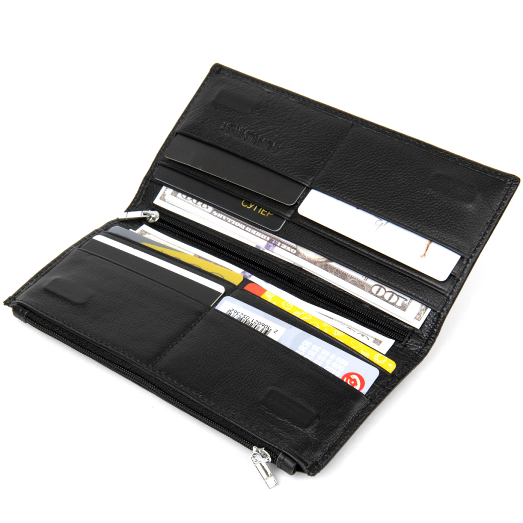 Гаманець ST Leather Шкіряний Чорний (19378) - зображення 6