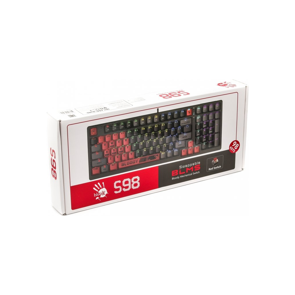 Клавіатура A4Tech Bloody S98 RGB BLMS Red Switch USB Sports Red (4711422002737) - зображення 10