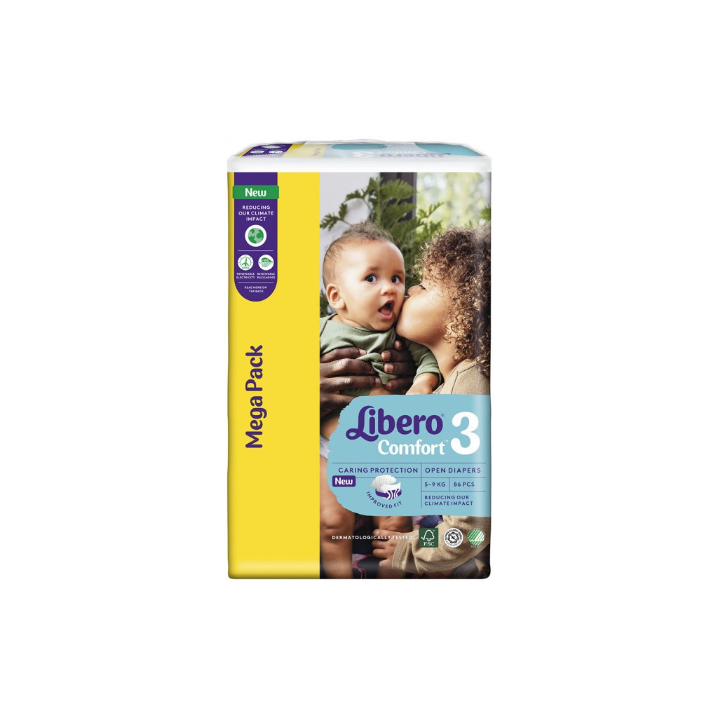 Підгузки Libero Comfort 3 5-9 кг 86 шт (7322541083117) - зображення 2