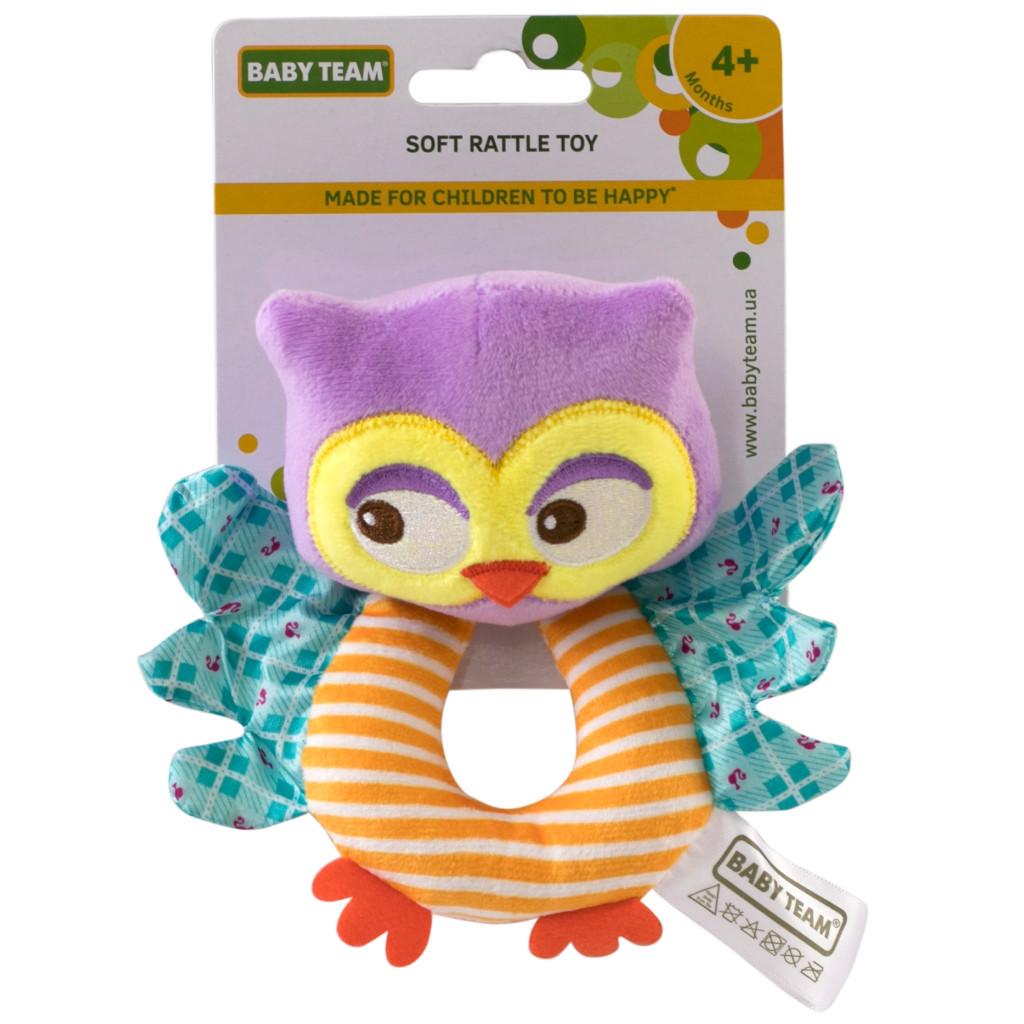 Брязкальце Baby Team м'яке Сова (8501_Сова) - зображення 1
