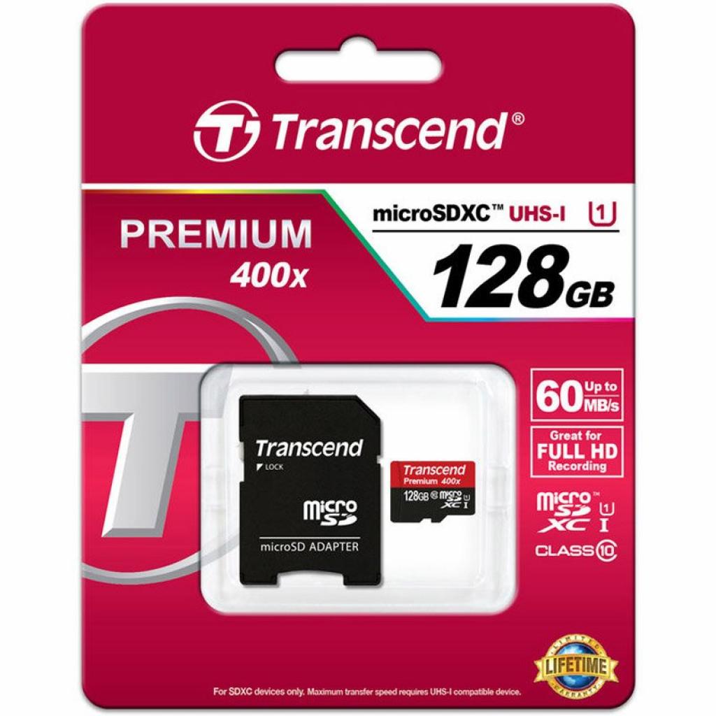 Карта пам'яті Transcend 128GB microSDXC class 10 UHS-I (TS128GUSDU1) - зображення 2
