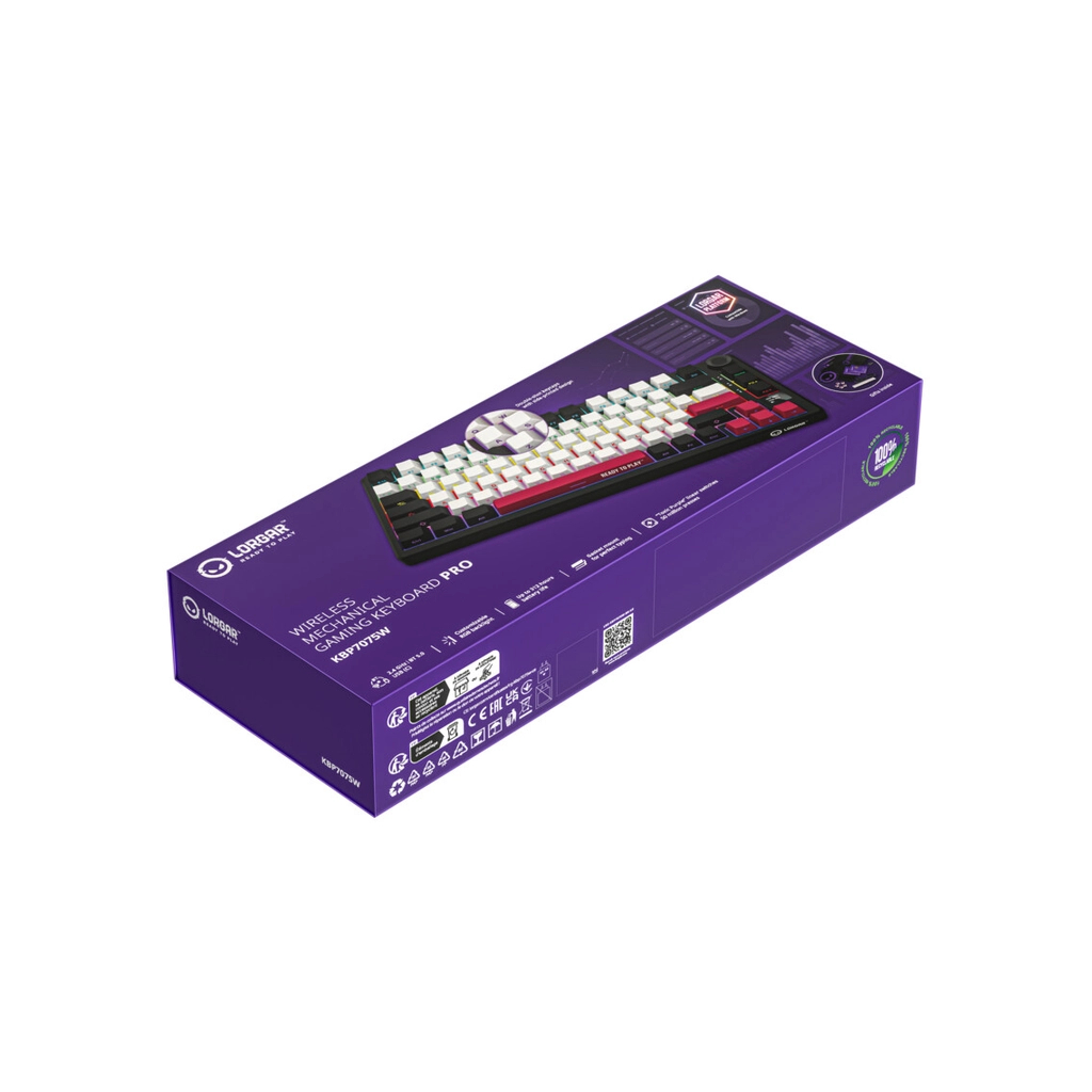 Клавіатура Lorgar KBP7075W Pro RGB Wireless/Bluetooth/USB UA Black/red (LRG-KBP7075W-BK-US) - зображення 10