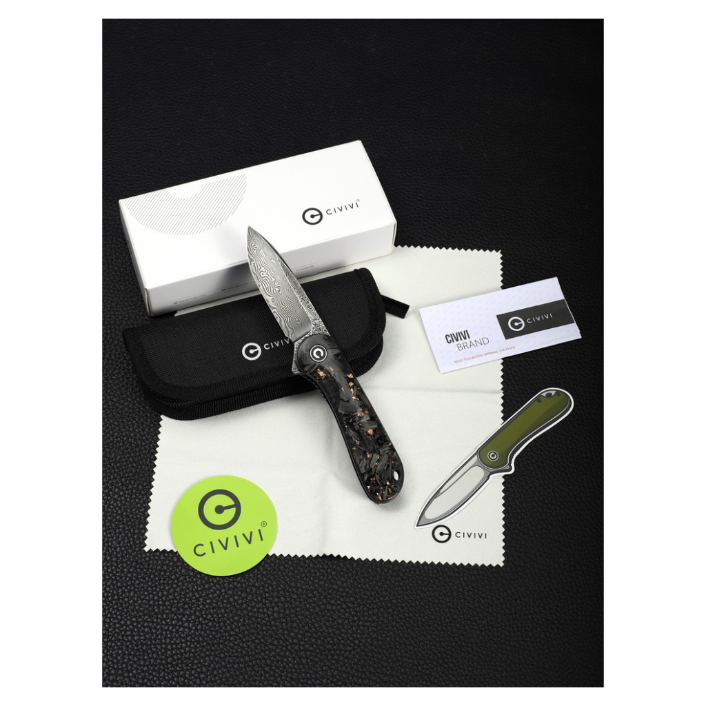 Ніж Civivi Elementum, Damascus, Carbon Fiber (C907C-DS3) - зображення 9