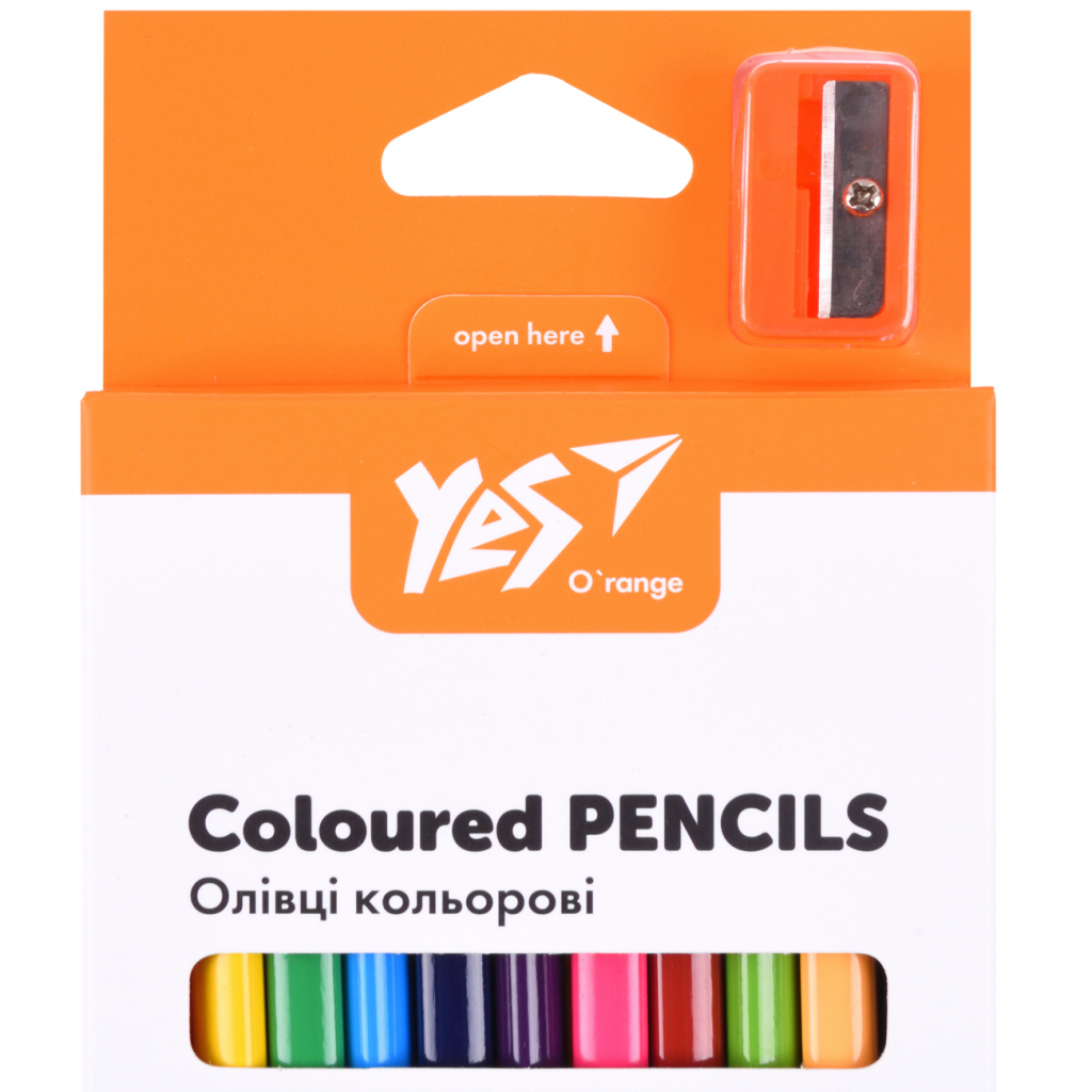 Олівці кольорові Yes Orange Line 24 кольорів з точилкою (290754) - изображение 2