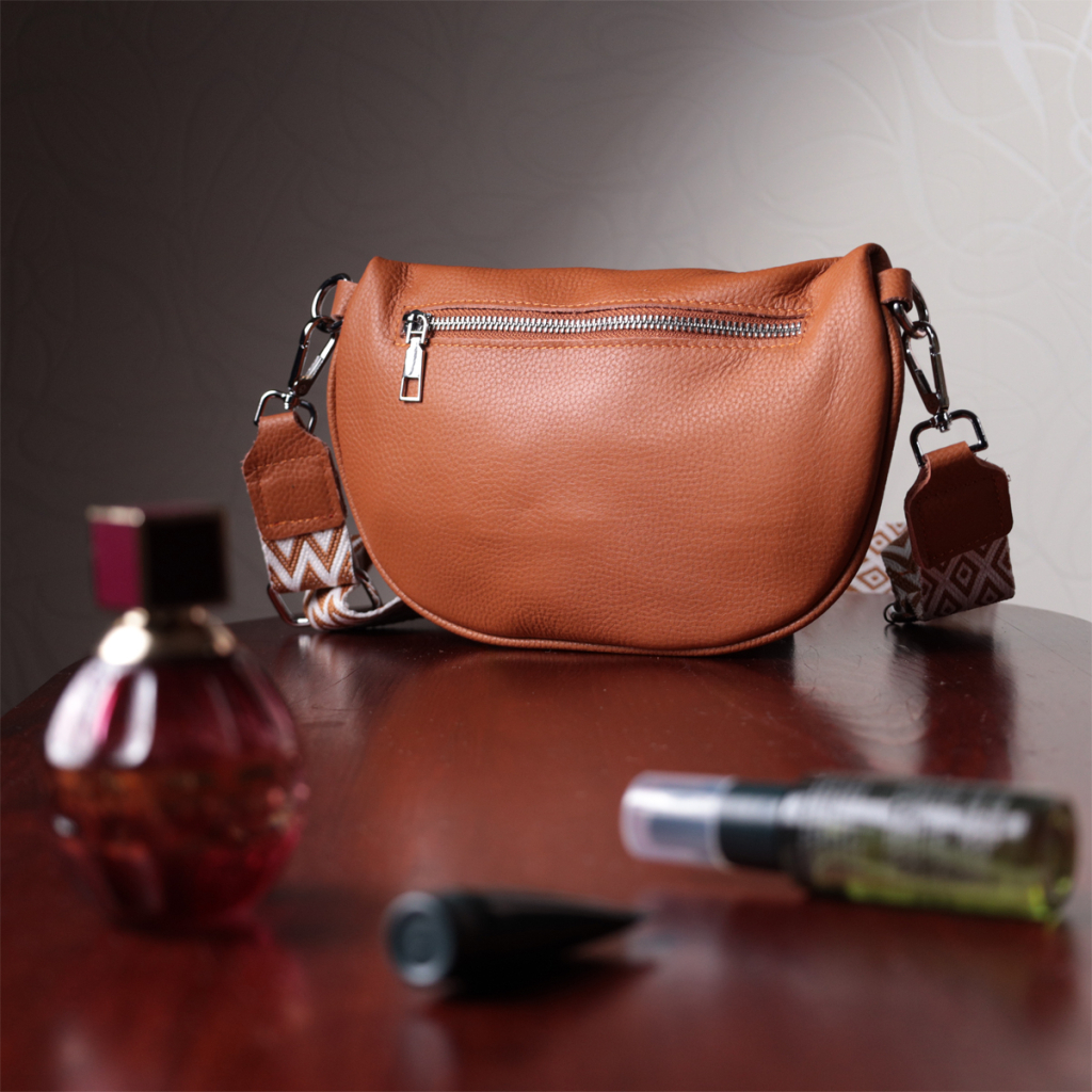 Сумка Vintage Шкіряна жіноча через плече з міні гаманцем Руда (22665) - зображення 11