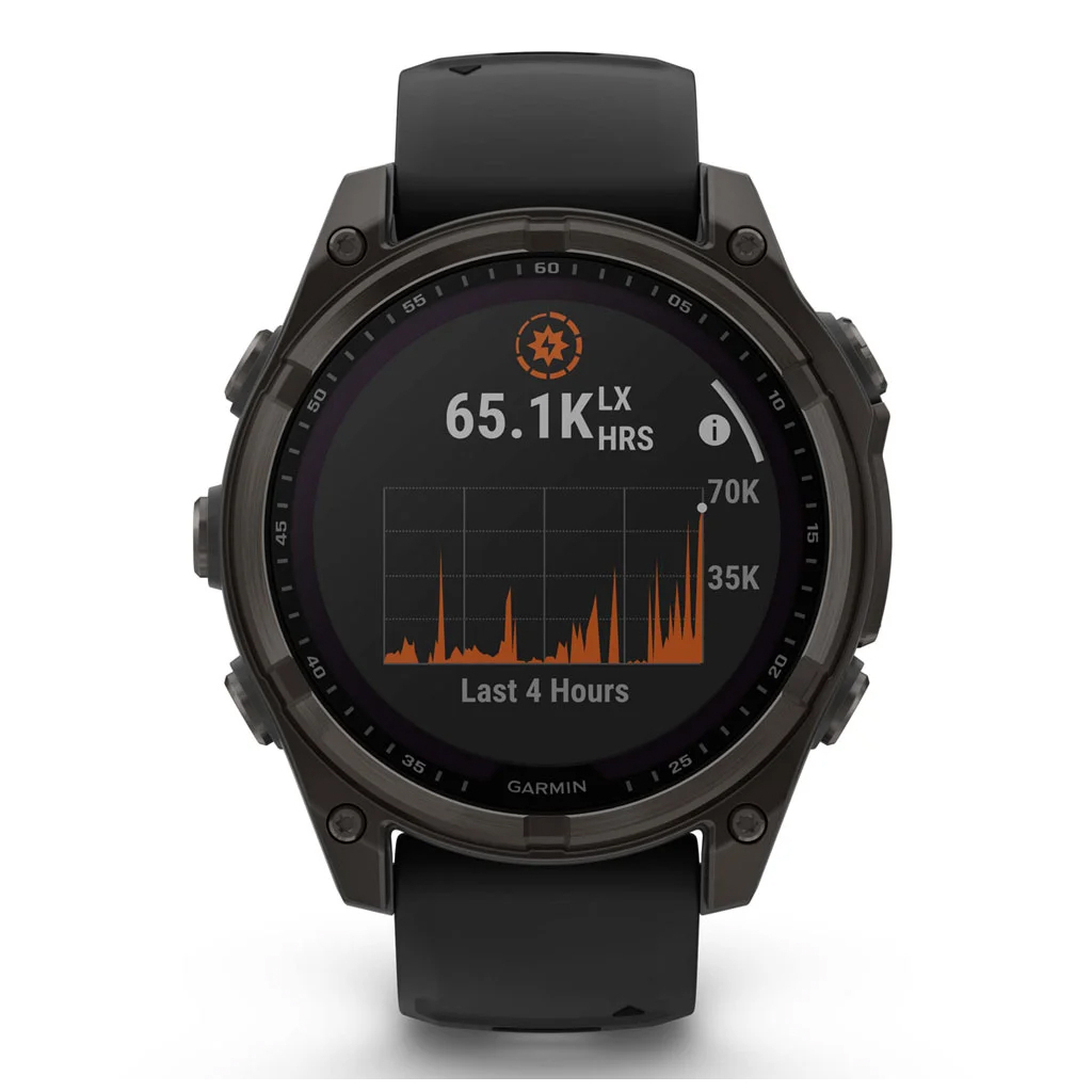 Смарт-годинник Garmin fenix 8 47mm,Saph Solar,CrbnGry Ti/Blk,Blk/PblGryBnd (010-02906-11/010-02906-70) - изображение 8