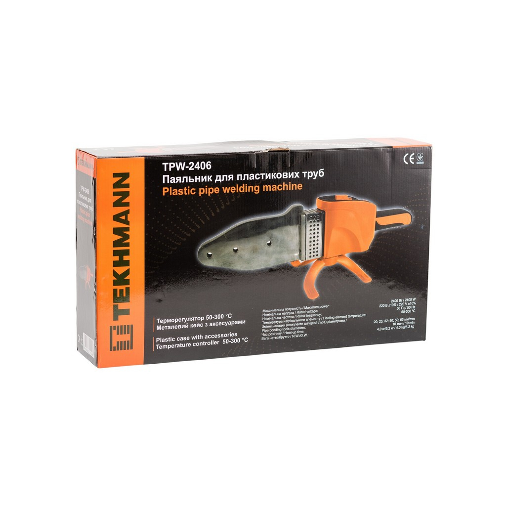 Паяльник для пластикових труб Tekhmann для труб TPW-2406 (846737) - изображение 6