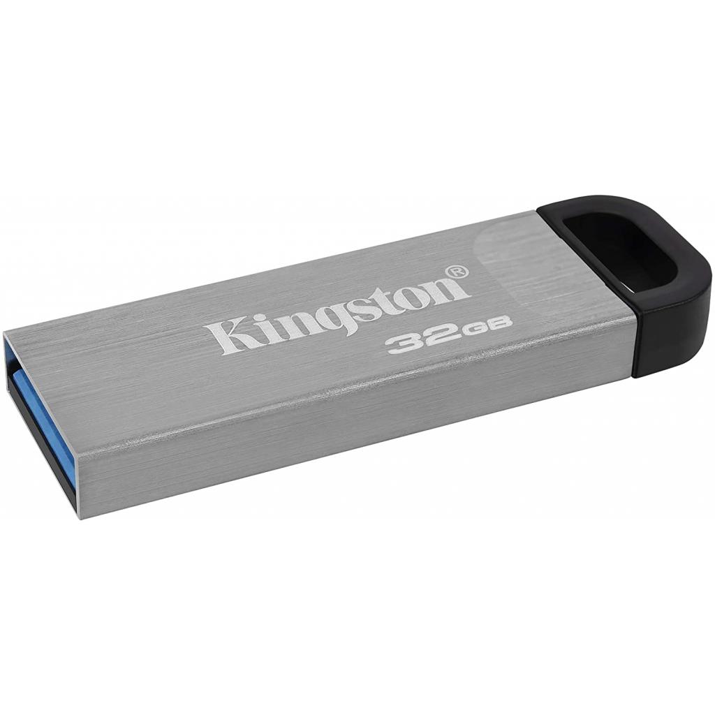 USB флеш накопичувач Kingston 32GB DT Kyson Silver/Black USB 3.2 (DTKN/32GB) - зображення 2