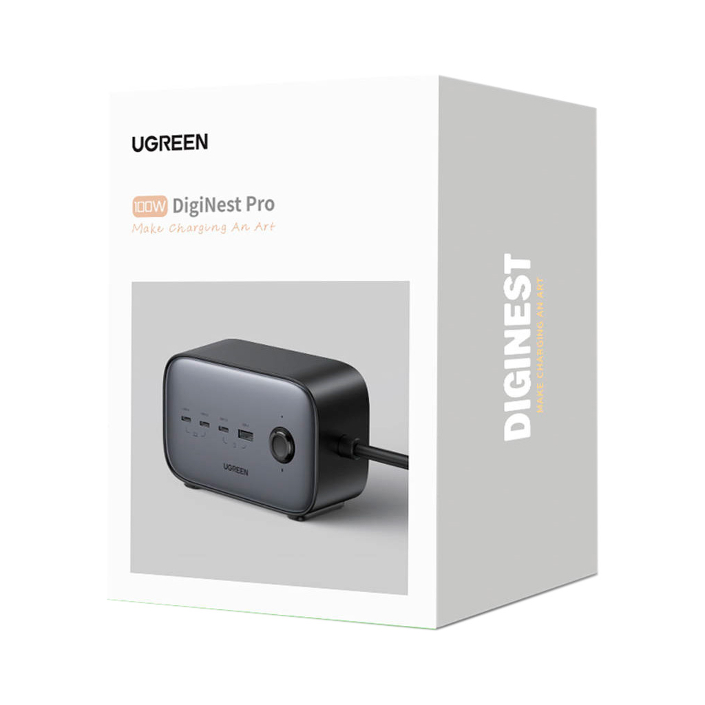 Зарядний пристрій Ugreen 4xUSB 100W Nexode Pro (3хUSB-C+USB-A+2хSchuko) CD270 (60167) - зображення 7