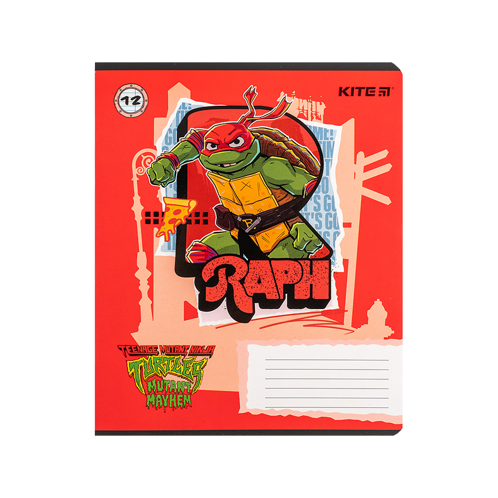 Зошит Kite Ninja Turtles, 12 аркушів, лінія (NT24-234) - зображення 4