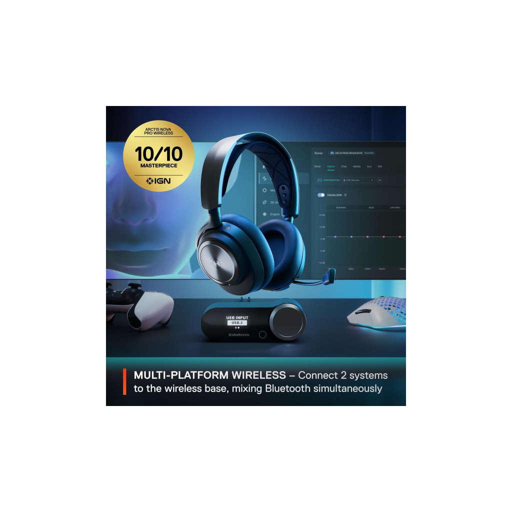 Навушники SteelSeries Arctis Nova Pro Wireless P PS/PC/SW/MAC/MOB Black (61522) - зображення 6