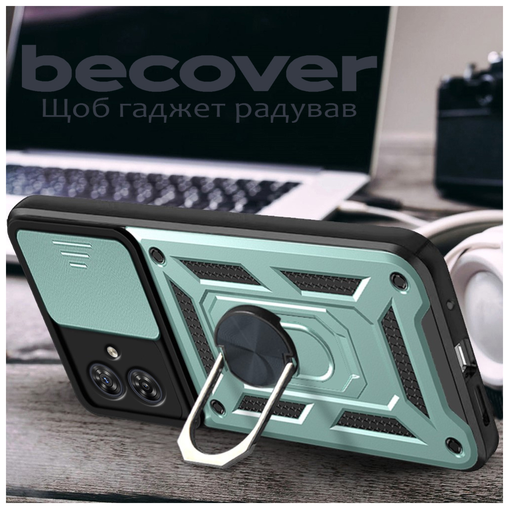 Чохол до мобільного телефона BeCover Military Motorola Moto G55 Dark Green (713058) - зображення 2