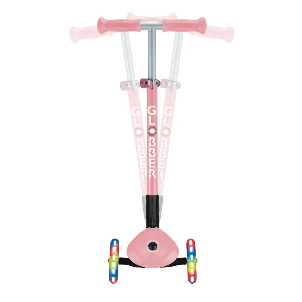 Самокат Globber Primo Foldable Lights колеса з підсвіткою до 50 кг 3+ Пастельно-рожевий (432-211-3) - зображення 6