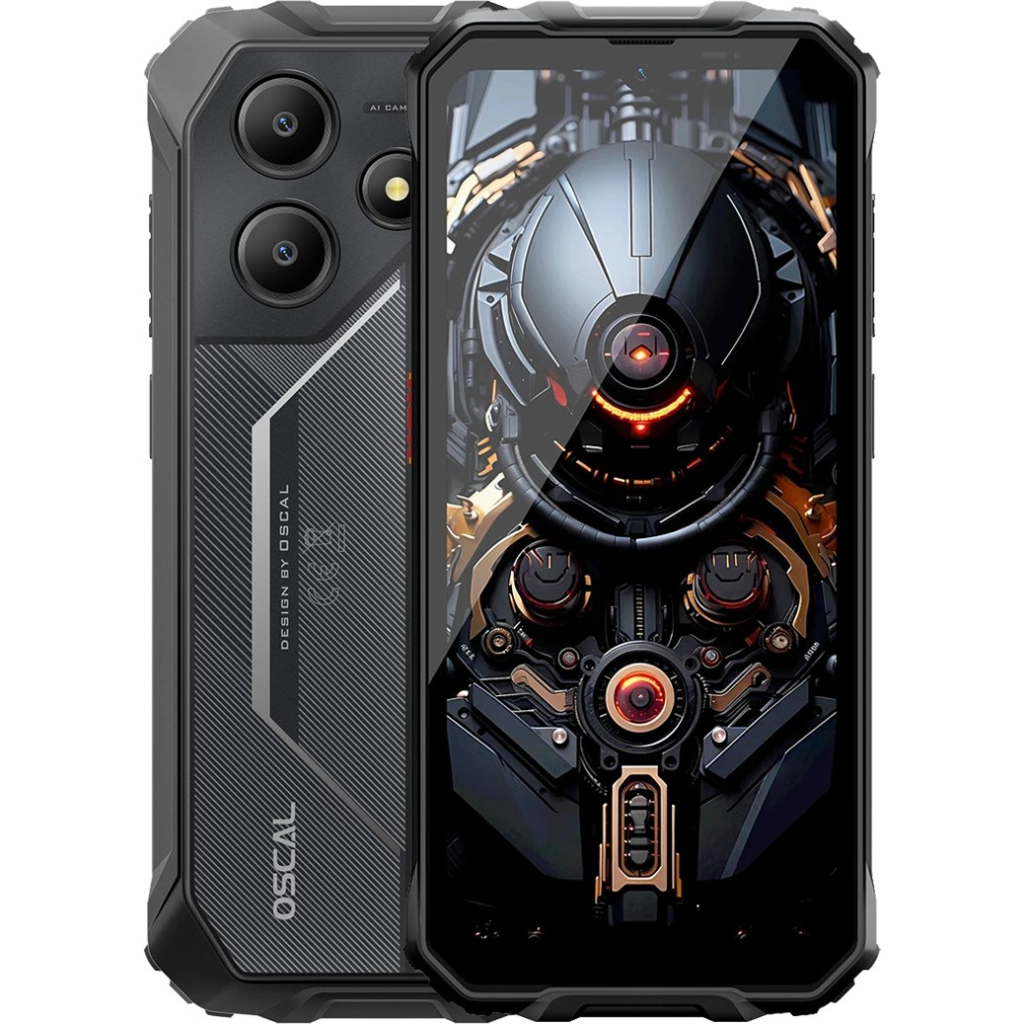 Мобільний телефон Oscal Marine 2 8/256GB Black - зображення 1