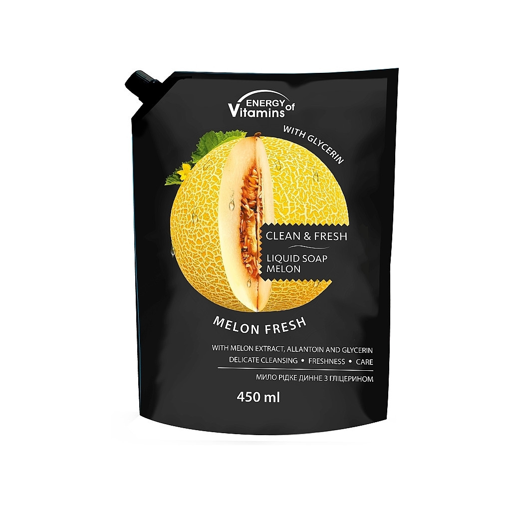 Рідке мило Energy of Vitamins Диня з гліцерином дой-пак 450 мл (4820074623099) - зображення 1